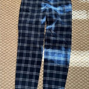Lands End Dark Blue Checkered Chinos